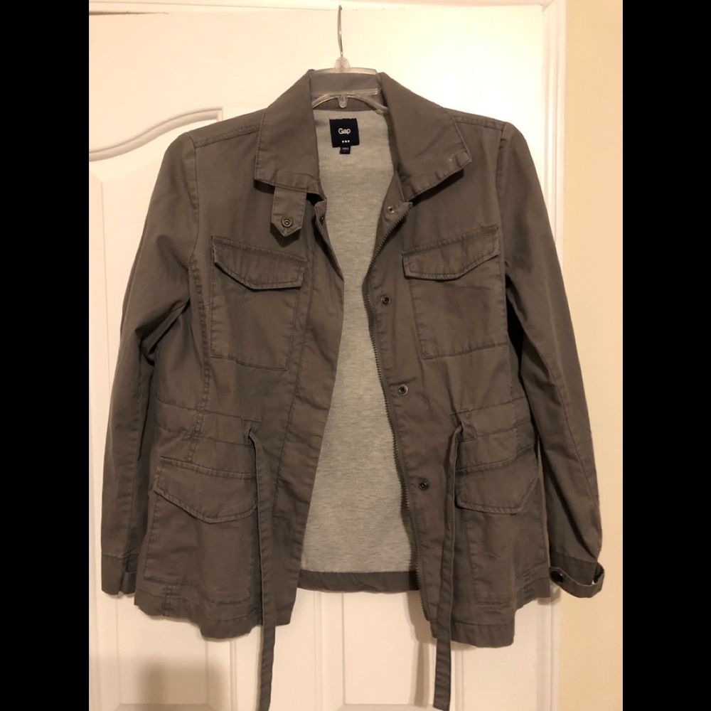 Lightweight Grey Lined cargo jacket